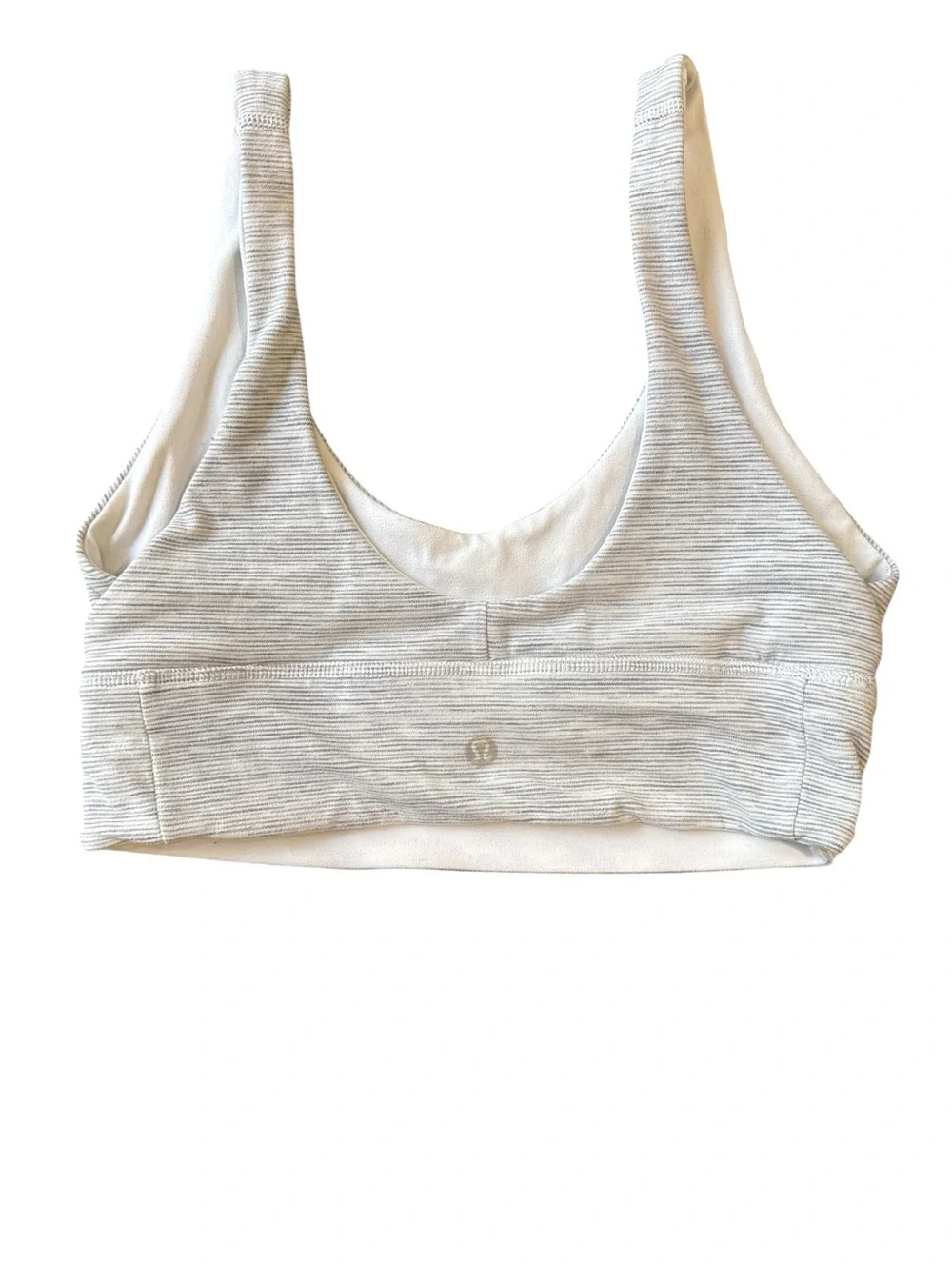 Lululemon Align Reversible White and Grey Sports Bra Light Support Size 6 Yoga